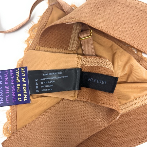 Pepper Bra Size Small Tuscan Everyday Lace Bralette Triangle Tan Lacy NWT NEW - Picture 7 of 7